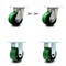 Service Caster 4 Inch Kingpinless Green Poly on Steel Wheel Caster Swivel Locks 2 Rigid, 2PK SCC-KP30S420-PUR-GB-BSL-2-R-2 - alternate 1